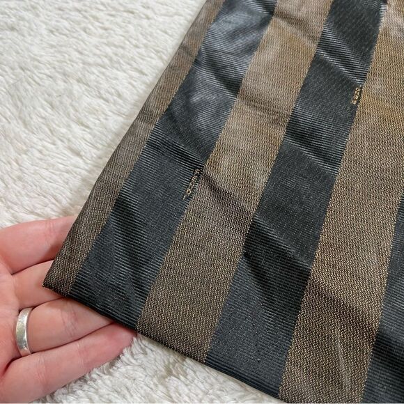 Vintage Fendi Bi Fold Clutch Brown Square Hand Bag Authentic Purse - Picture 4 of 9